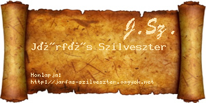 Járfás Szilveszter névjegykártya