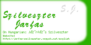 szilveszter jarfas business card